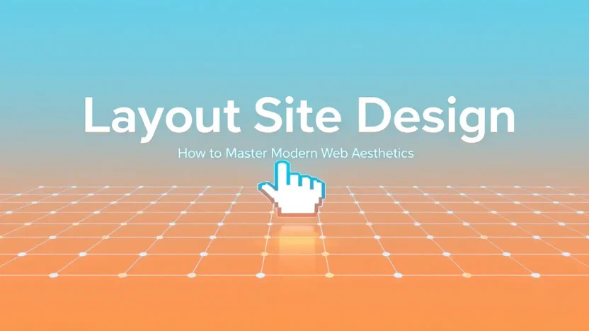 Layout site design illustration showing modern web aesthetics and design concepts