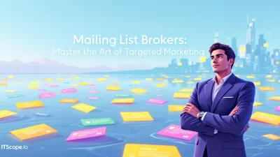 Mailing list brokers illustration showing marketing strategy concepts