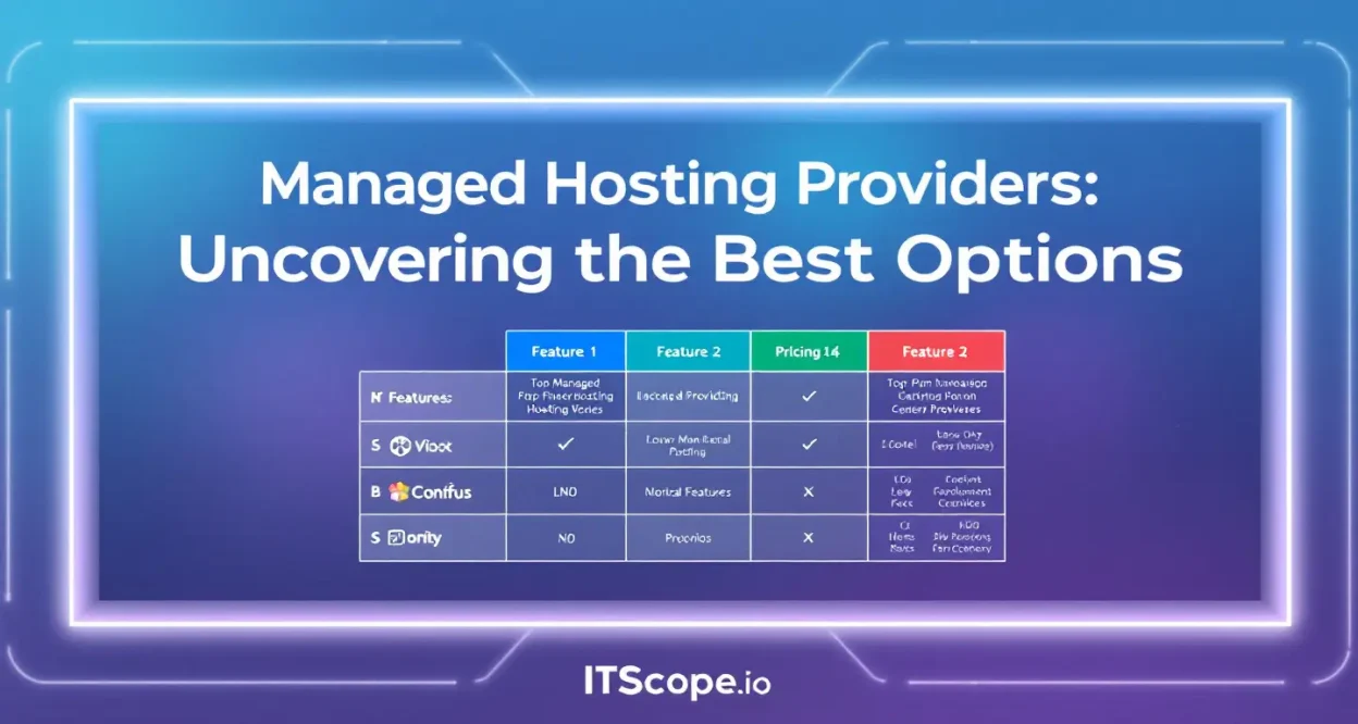 Comparison chart of top managed hosting providers