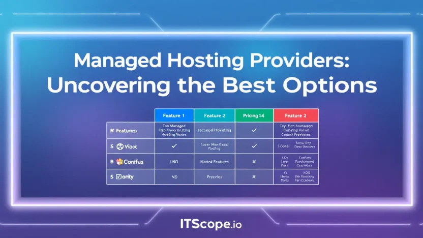 Comparison chart of top managed hosting providers