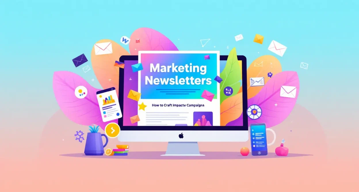 Marketing Newsletters illustration showcasing impactful campaign strategies