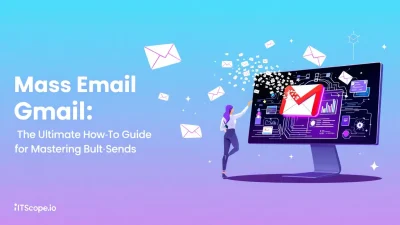 Mass Email Gmail guide illustration depicting a successful email campaign launch