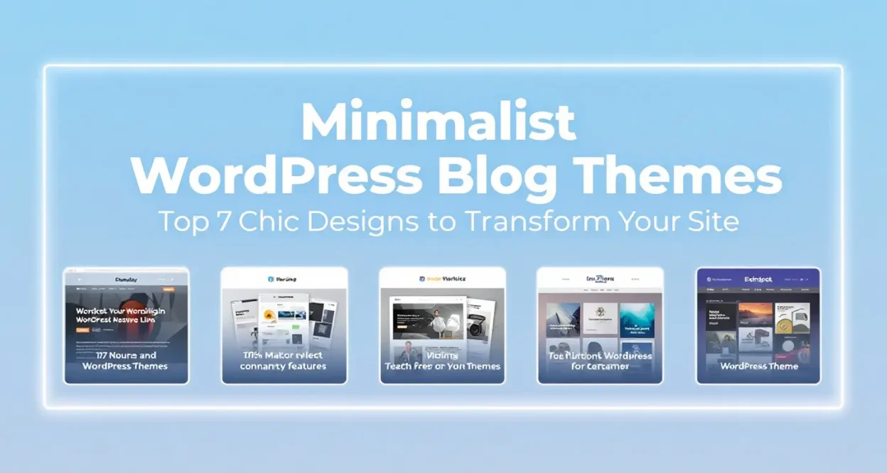 Minimalist WordPress Blog Themes showcasing elegant and modern designs