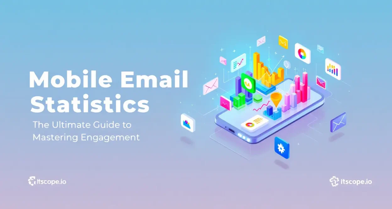 Mobile Email Statistics illustration showcasing data insights and engagement strategies