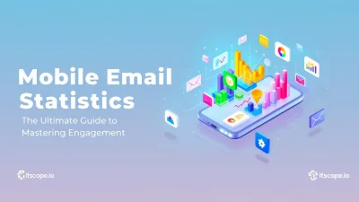 Mobile Email Statistics illustration showcasing data insights and engagement strategies