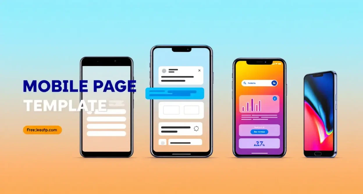 Mobile Page Template Free illustration showcasing key design strategies discussed in the guide