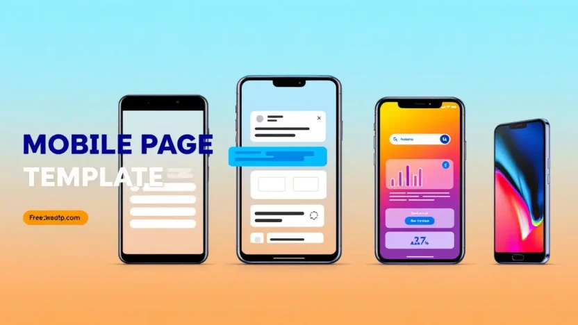 Mobile Page Template Free illustration showcasing key design strategies discussed in the guide