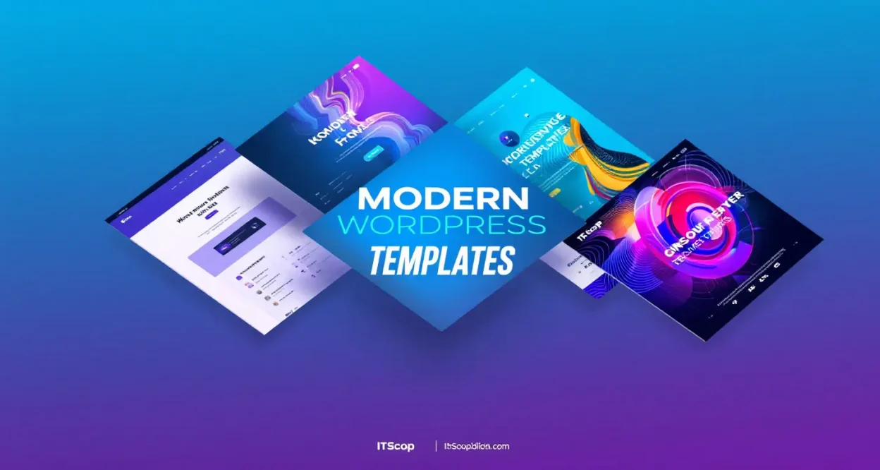 Modern WordPress Templates featuring sleek design elements and vibrant colors