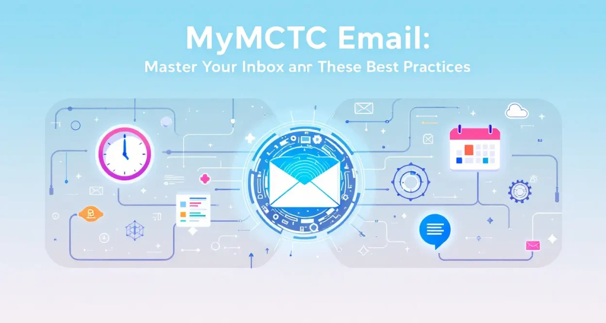 MyMCTC Email guide illustration displaying key strategies for effective email management.