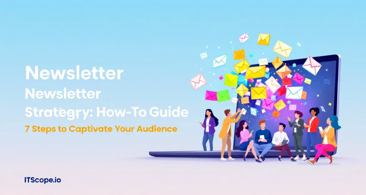 Newsletter Content Strategy illustration showing key techniques for audience engagement