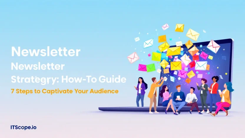 Newsletter Content Strategy illustration showing key techniques for audience engagement