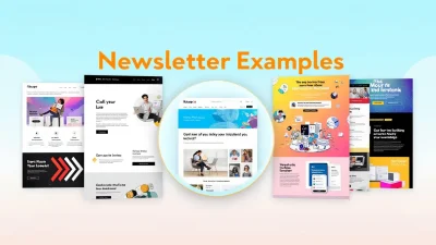 Newsletter examples illustrating creative and effective email designs