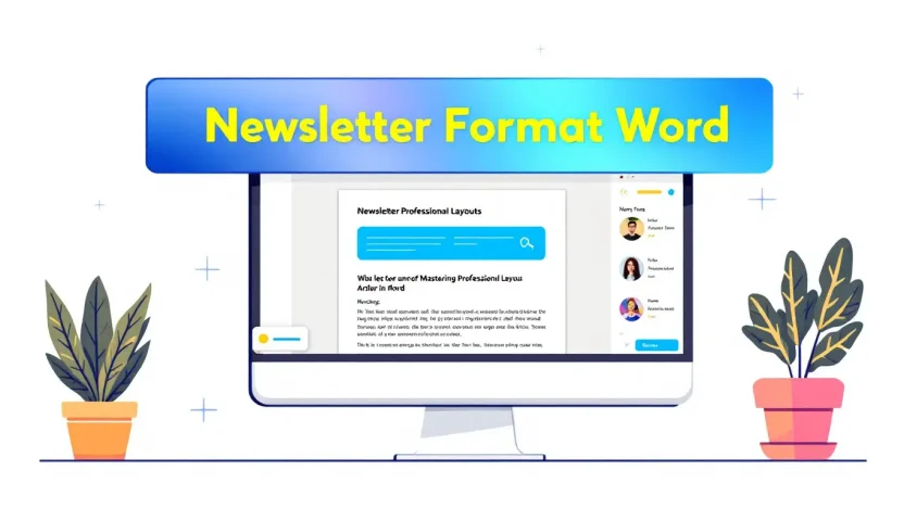 Newsletter Format Word guide showcasing professional layout design