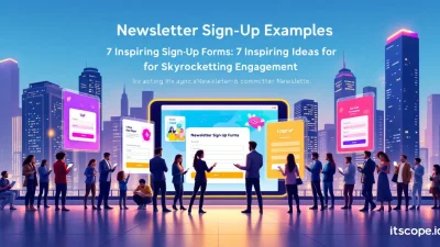 Newsletter Sign Up Examples illustration highlighting innovative strategies