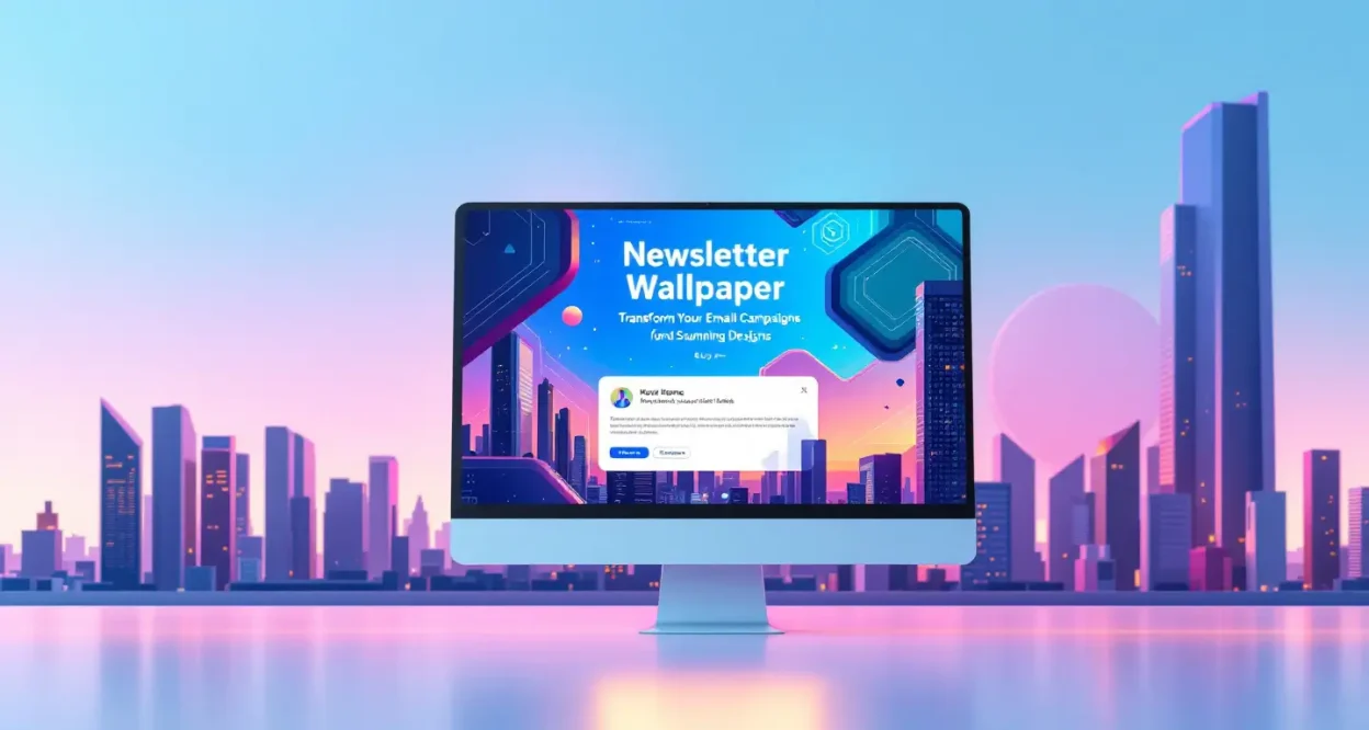 Newsletter Wallpaper illustration showing how to enhance emails with stunning designs