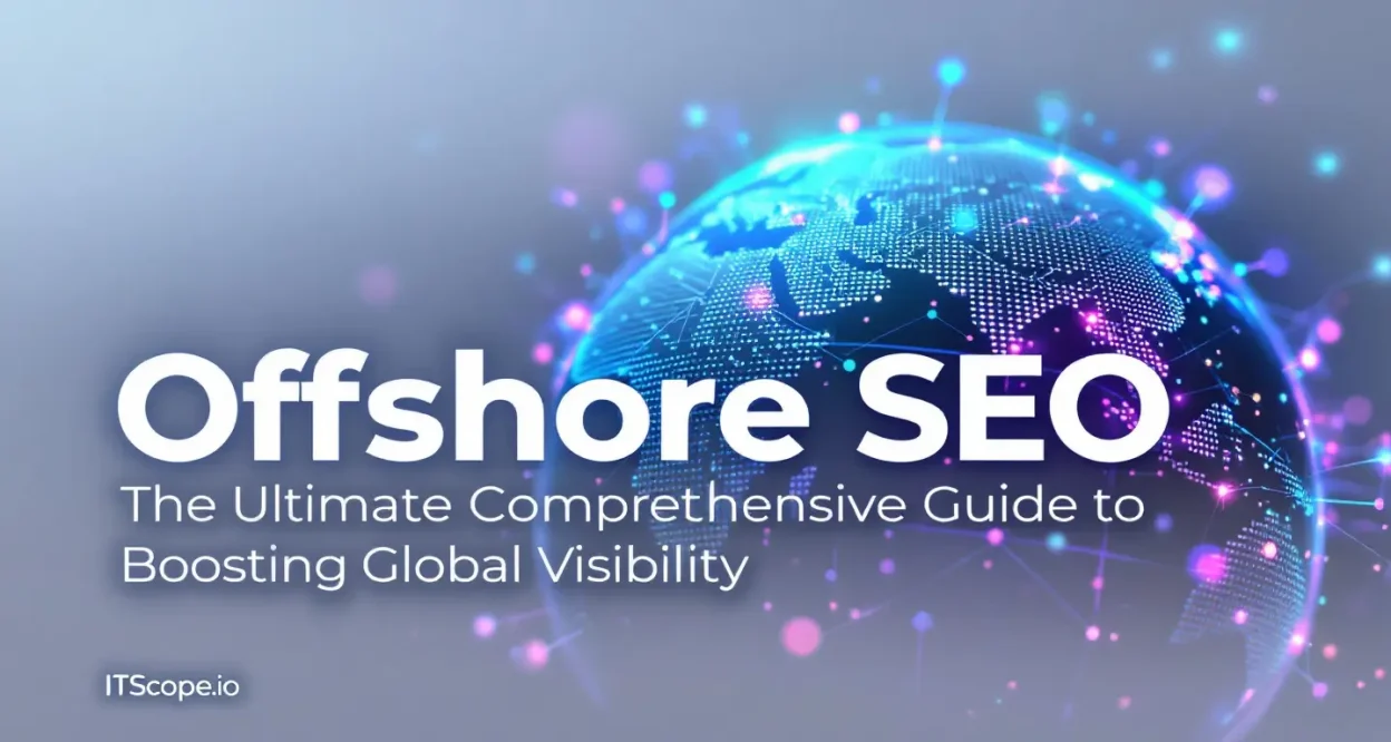 Offshore SEO illustration showcasing global connectivity and SEO strategies