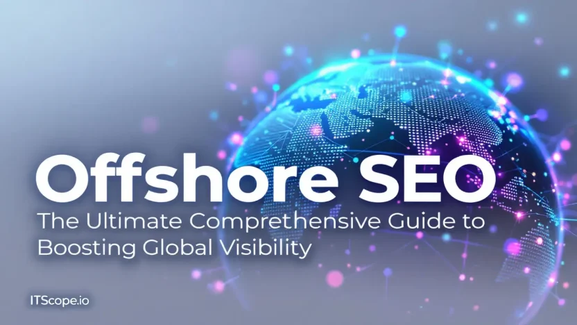 Offshore SEO illustration showcasing global connectivity and SEO strategies