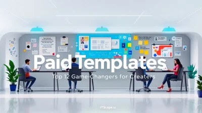 Paid Templates illustration showcasing top creative digital designs