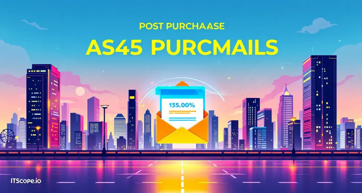 Post Purchase Email Examples illustration showing diverse email templates