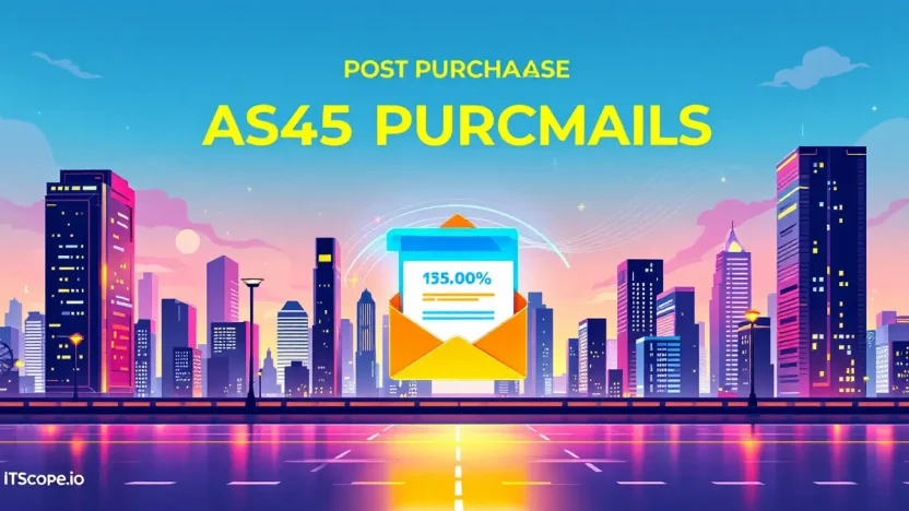 Post Purchase Email Examples illustration showing diverse email templates