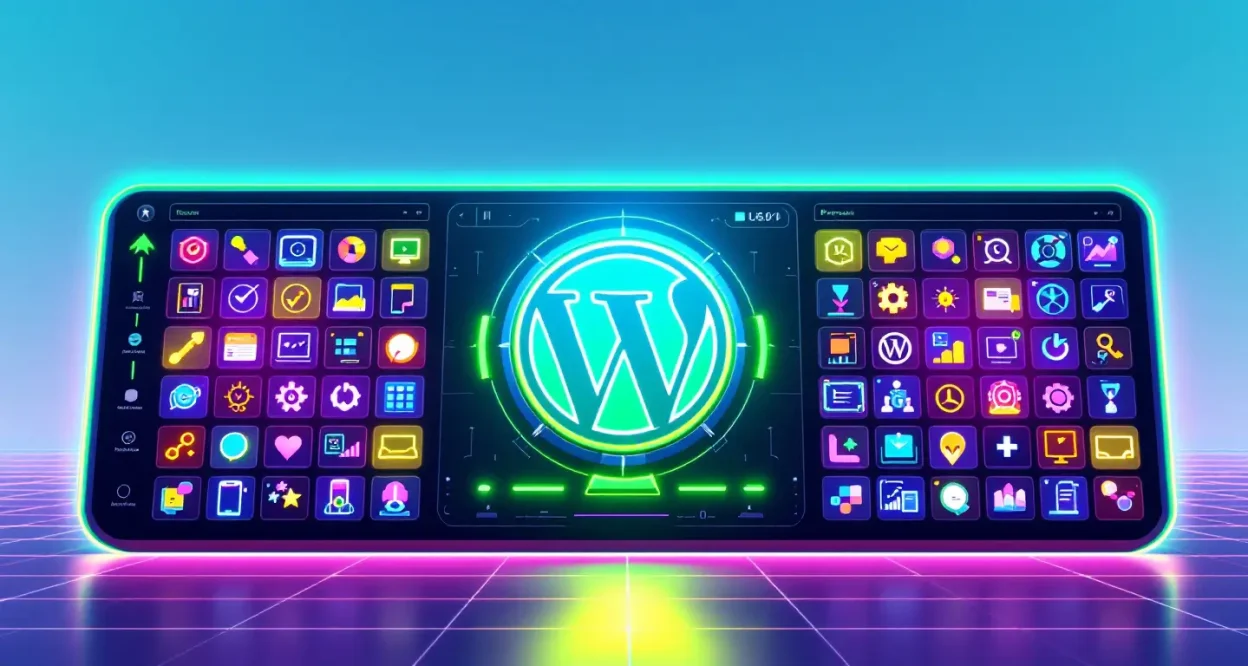 Premium WordPress Plugins illustration showing essential tools for enhancing site functionality