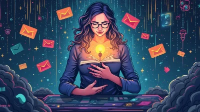 Psychic Email illustration showing digital intuition concepts