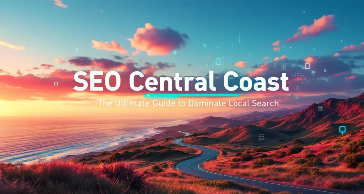 SEO Central Coast guide illustration with local search elements