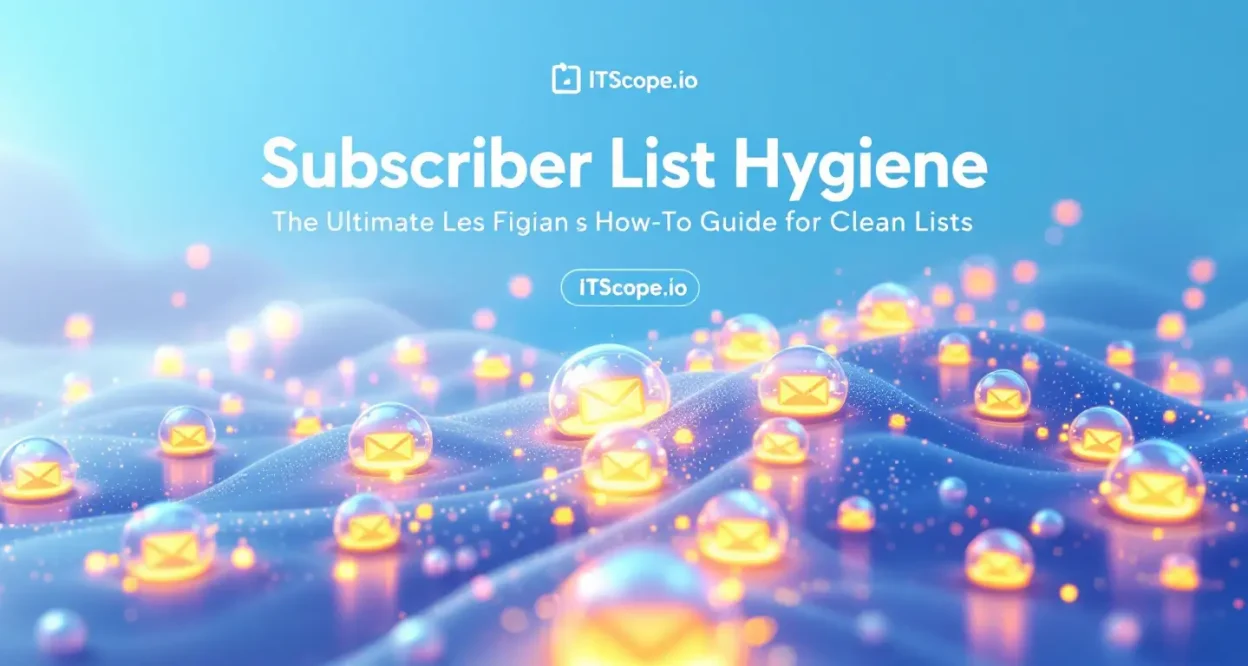 Subscriber List Hygiene illustration showcasing clean and organized email lists