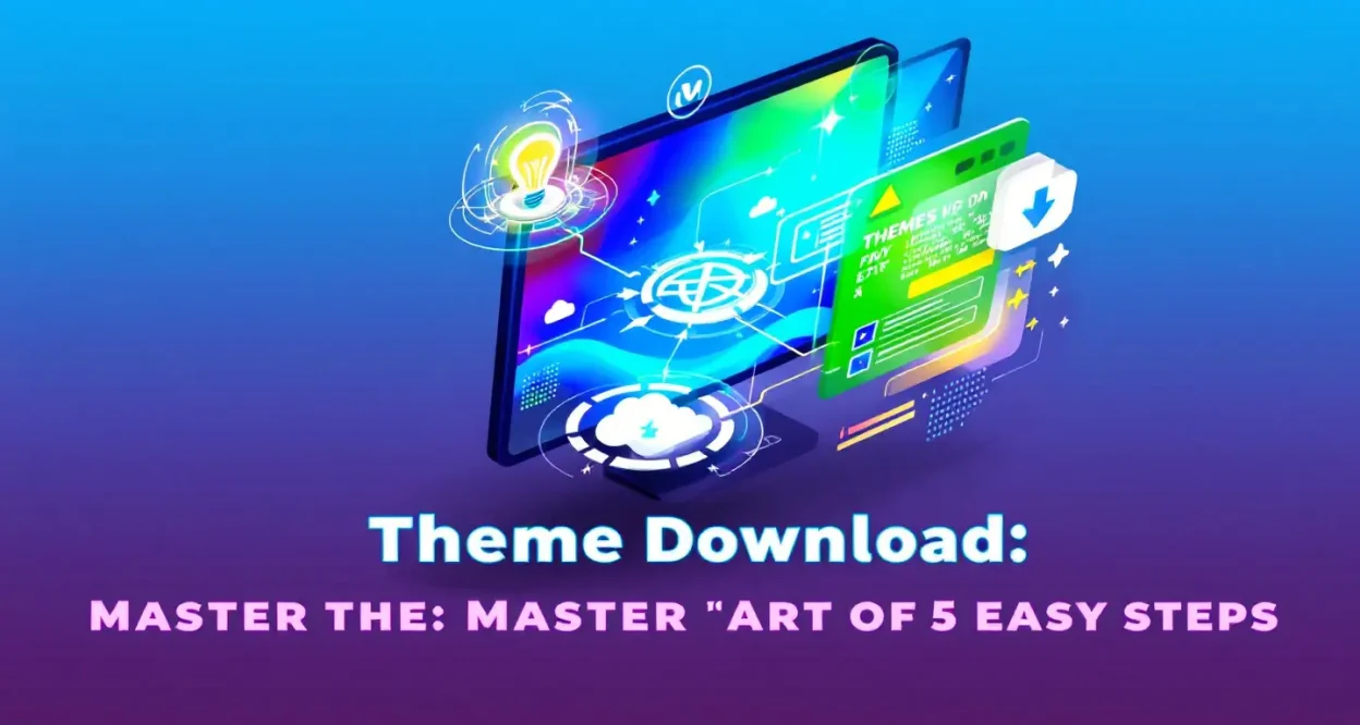 Theme Download illustration showing the step-by-step process described in the guide