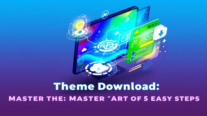 Theme Download illustration showing the step-by-step process described in the guide