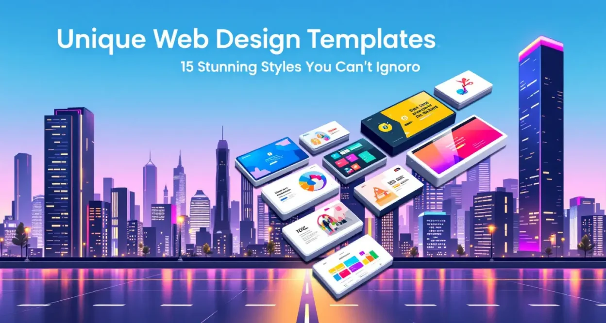 Unique Web Design Templates showcasing 15 stunning styles