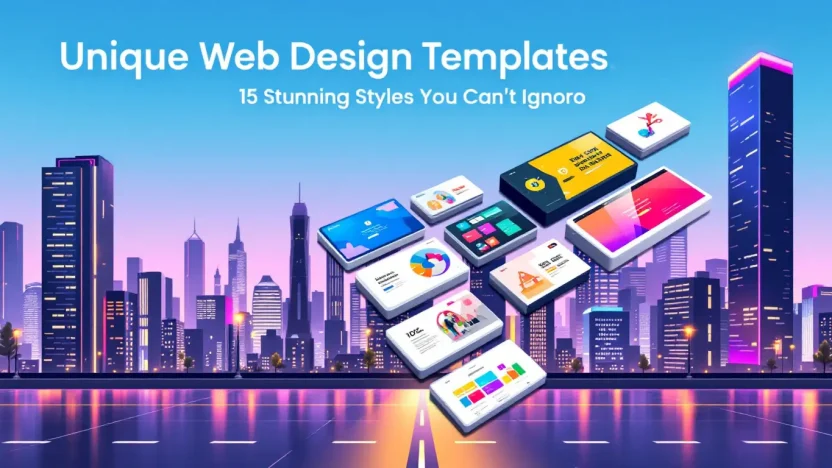 Unique Web Design Templates showcasing 15 stunning styles