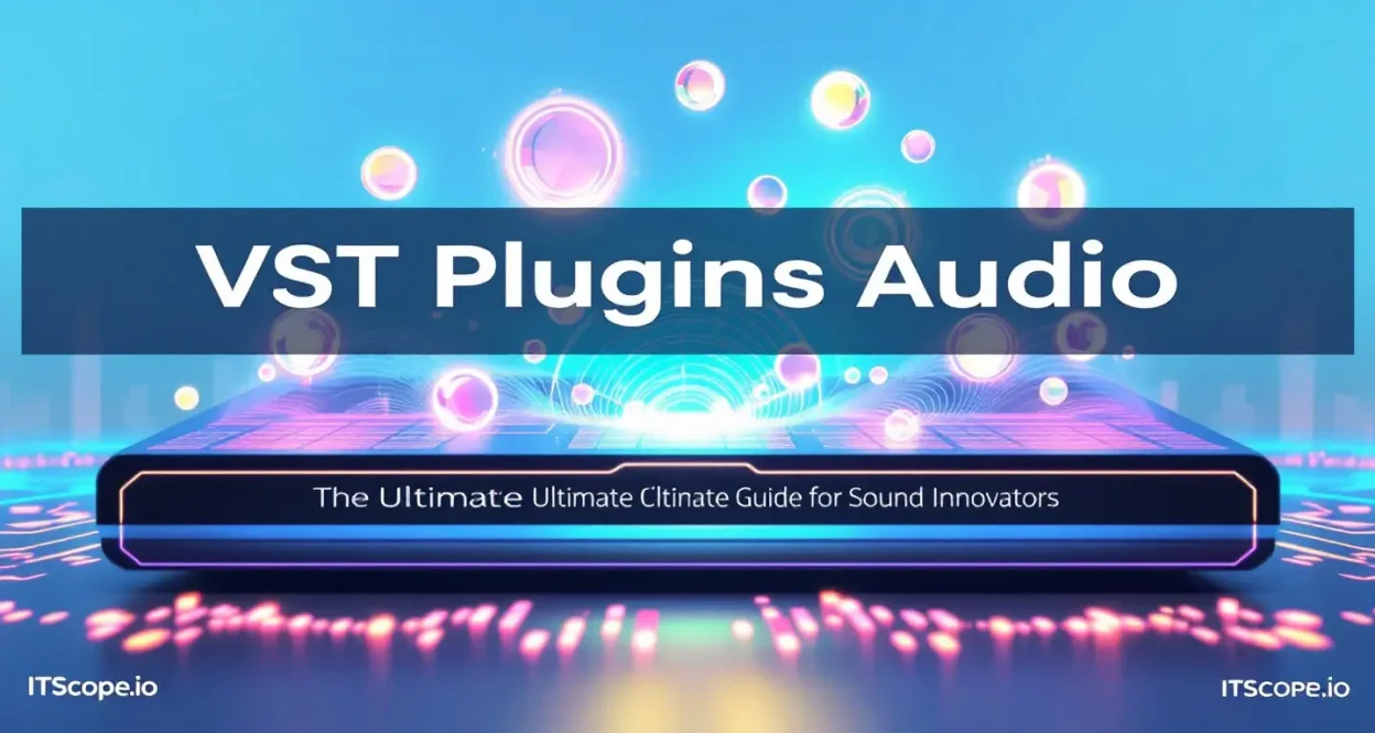 VST Plugins Audio illustration showing digital audio workstation and plugins