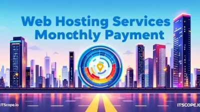 Web Hosting Services Monthly Payment comparison chart with highlighted features