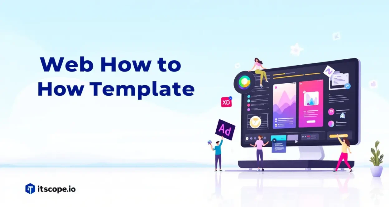 Web Interface Template illustration showing stunning design concepts