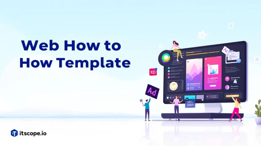 Web Interface Template illustration showing stunning design concepts