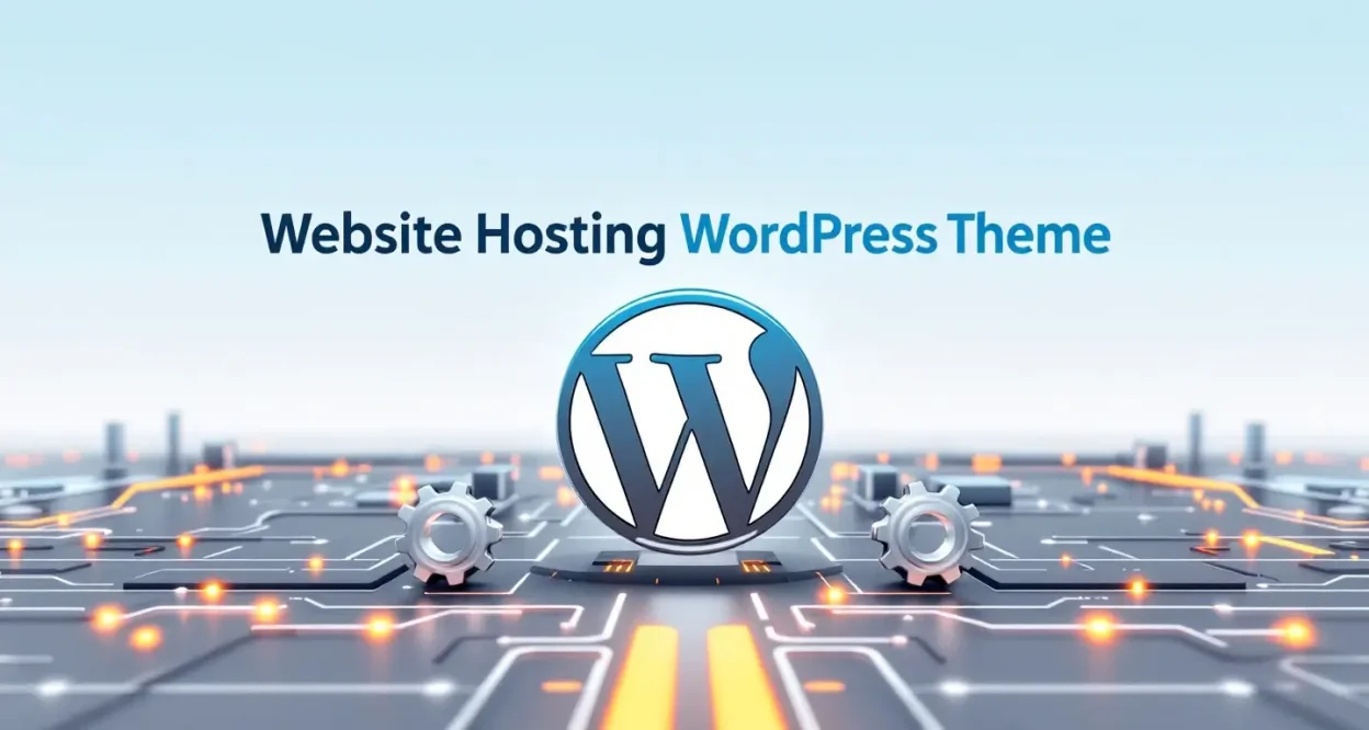 Website Hosting WordPress Theme setup and optimization guide illustration