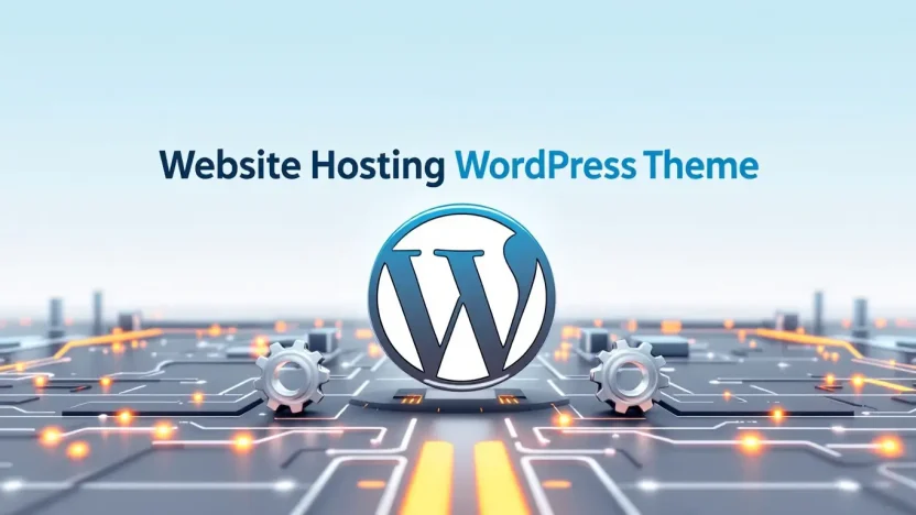 Website Hosting WordPress Theme setup and optimization guide illustration