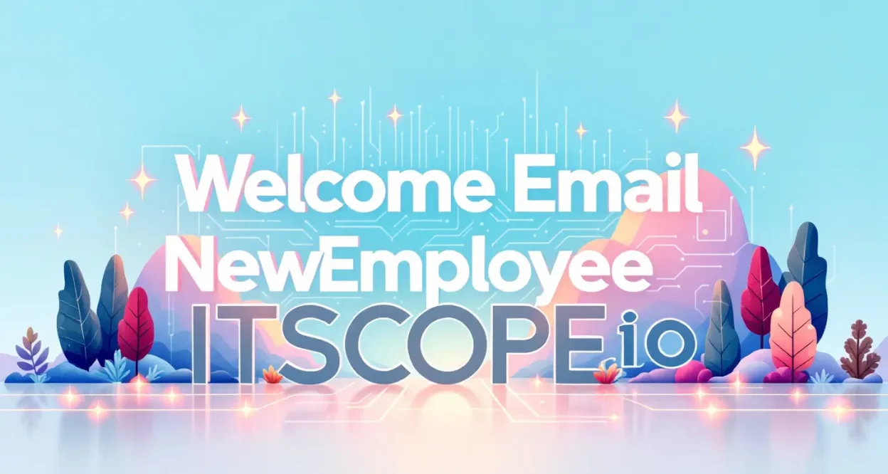 Welcome Email to New Employee illustration showing email design and content strategies