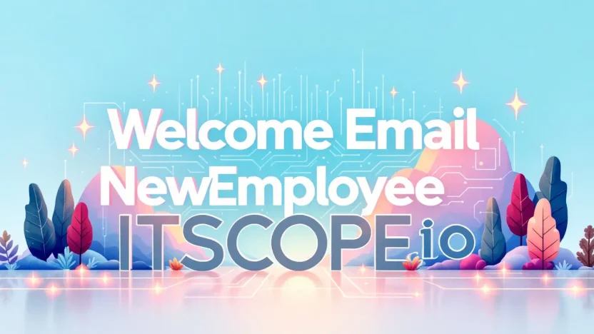 Welcome Email to New Employee illustration showing email design and content strategies