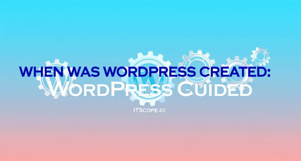 When was WordPress created timeline illustration