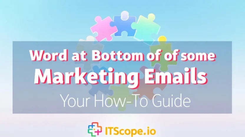 Word at Bottom of Some Marketing Emails infographic showing key concepts discussed in the guide