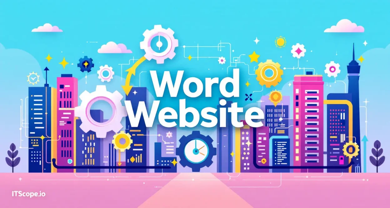 Word Website guide illustration showing key steps and concepts discussed in the blog