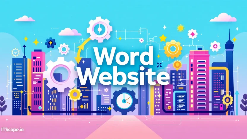 Word Website guide illustration showing key steps and concepts discussed in the blog