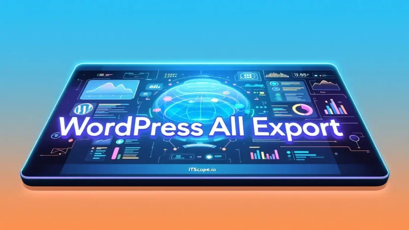 WordPress All Export illustration showing key concepts discussed in the blog