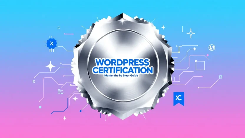 WordPress Certification digital badge representing the step-by-step mastery guide