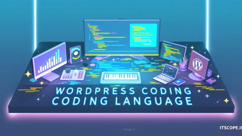 WordPress Coding Language illustration highlighting key coding strategies