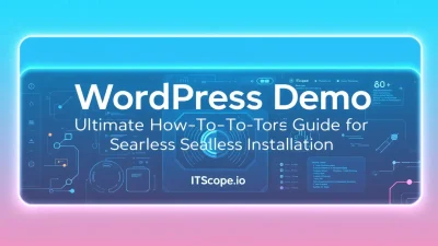 WordPress Demo illustration showing key installation steps discussed in the blog