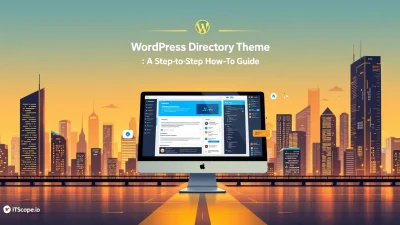 WordPress Directory Theme illustration showing a detailed walkthrough of dashboard setup