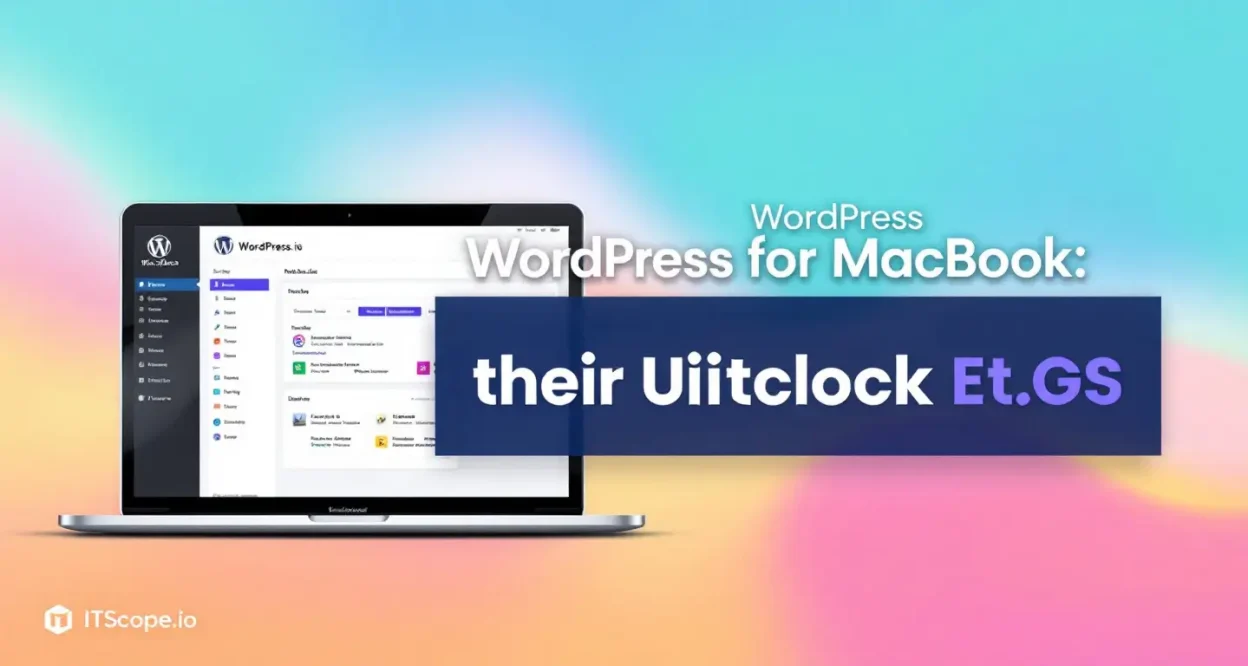 WordPress for MacBook setup guide illustration